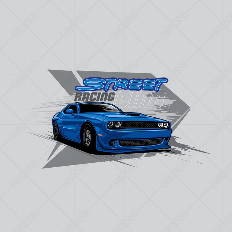 Biele tričko DODGE CHALLENGER Street