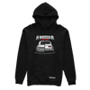 Black hooded sweatshirt NISSAN GT-R C110 HAKOSUKA
