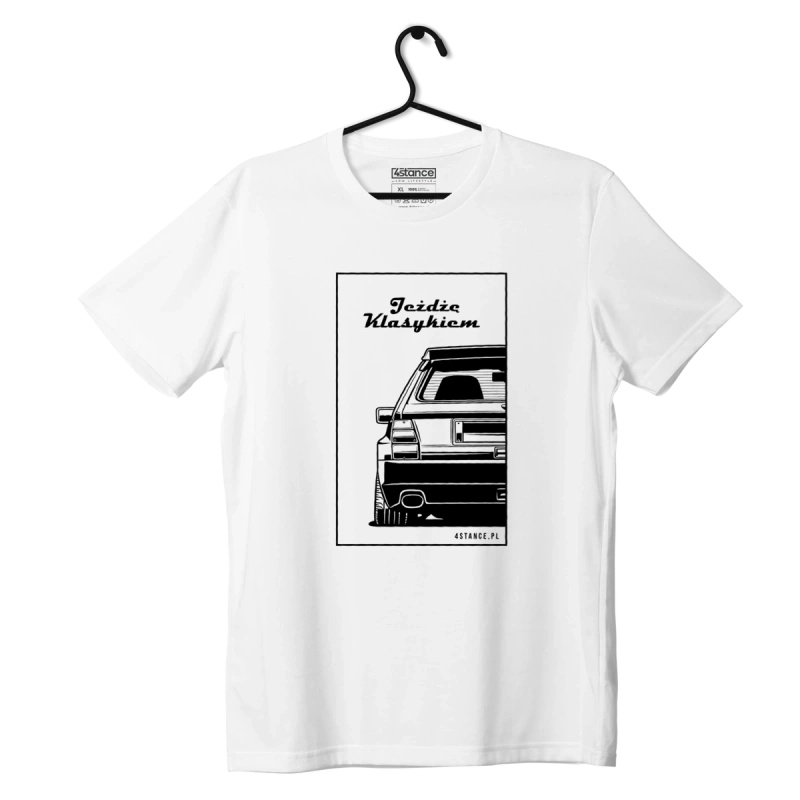 Weißes T-Shirt DELTA INTEGRALE Ich fahre einen Klassiker