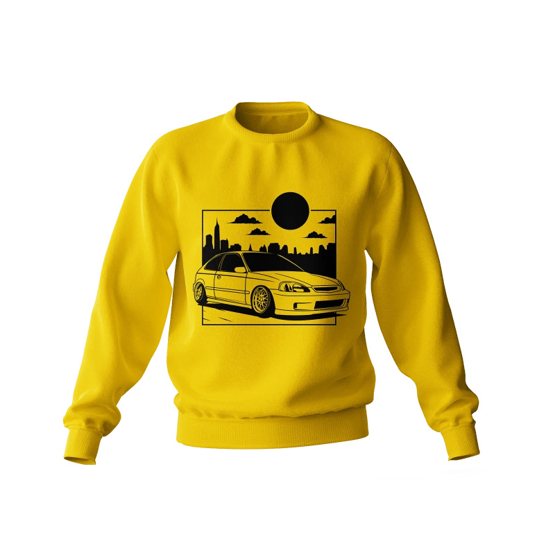 Honda Civic VI Sweatshirt gelb