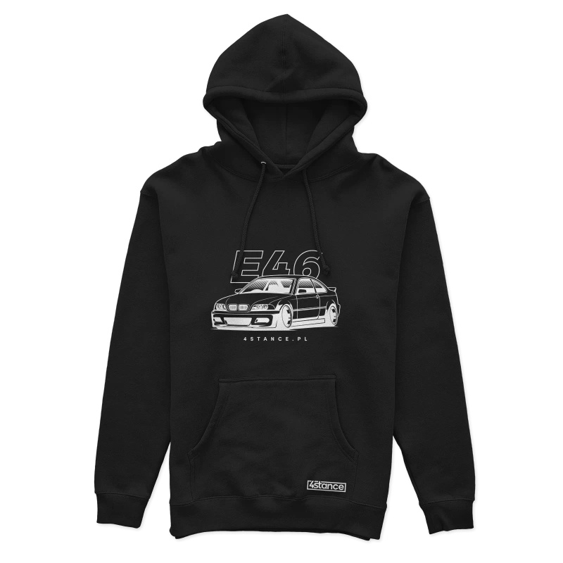 BMW E46 front hoodie black