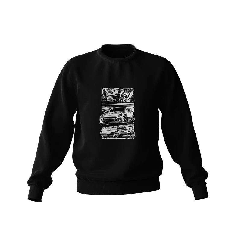 Schwarzes Nissan Skyline R35 JDM Sweatshirt