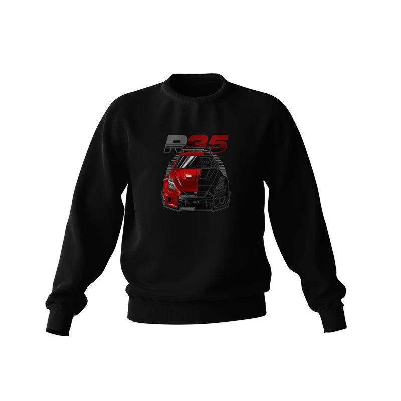 Black Nissan Skyline GT-R R35 Liberty Walk sweatshirt