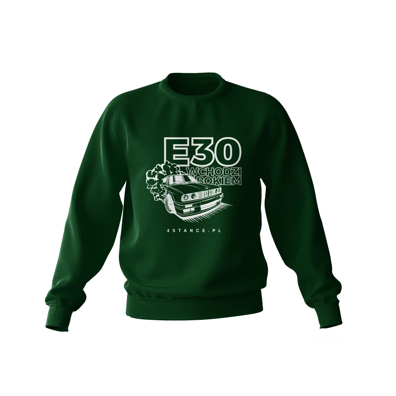 BMW E30 Sweatshirt geht seitwärts grün