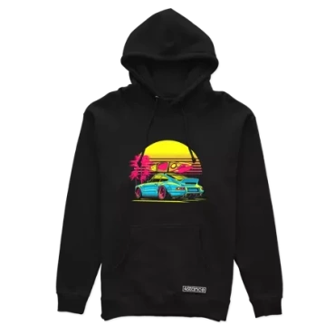 Czarna bluza z kapturem Porsche 911 Singer