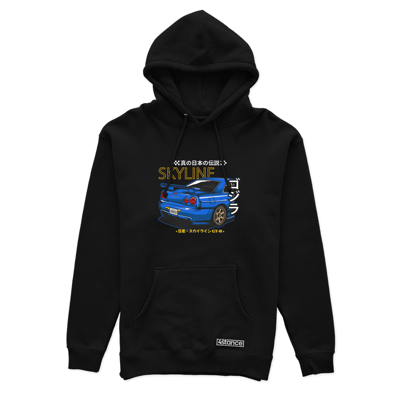 Schwarzer Kapuzenpullover NISSAN R34