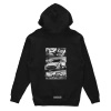 Schwarzer Nissan Skyline R35 JDM Kapuzenpullover