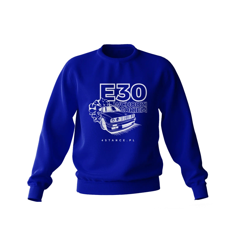 BMW E30 Sweatshirt Enters sideways blue
