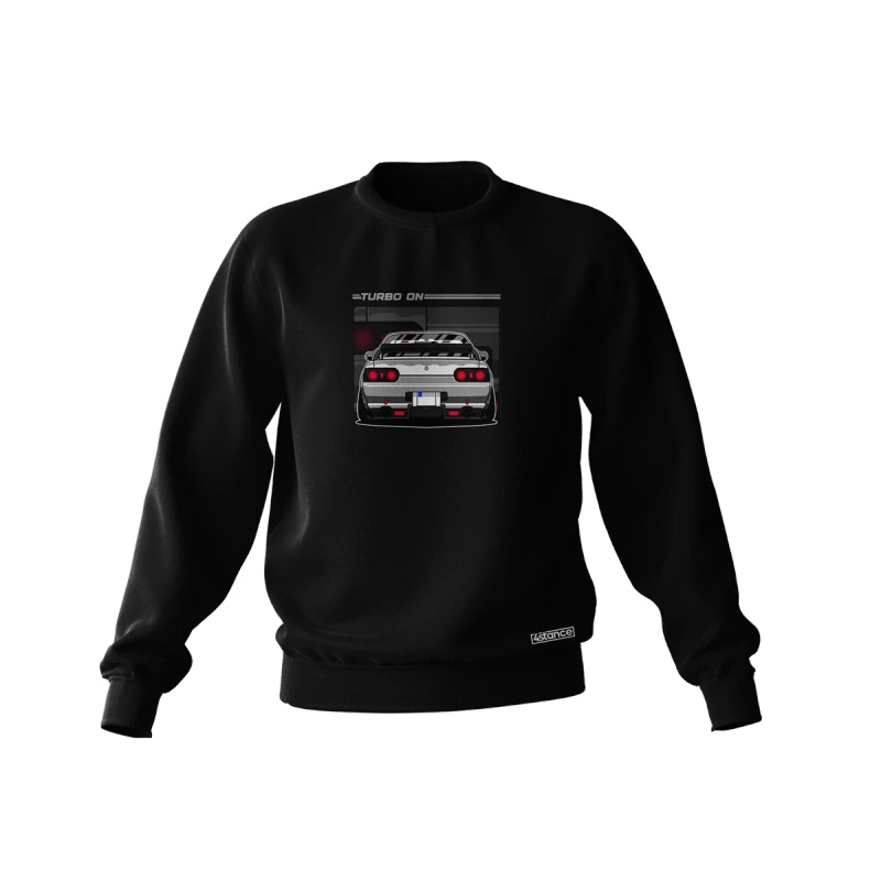 Black NISSAN R34 TURBO sweatshirt