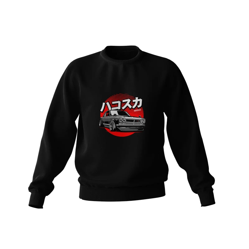 Black Nissan Skyline GT-R sweatshirt HAKOSUKA
