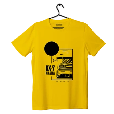 T-shirt koszulka Mazda RX-7 żółta