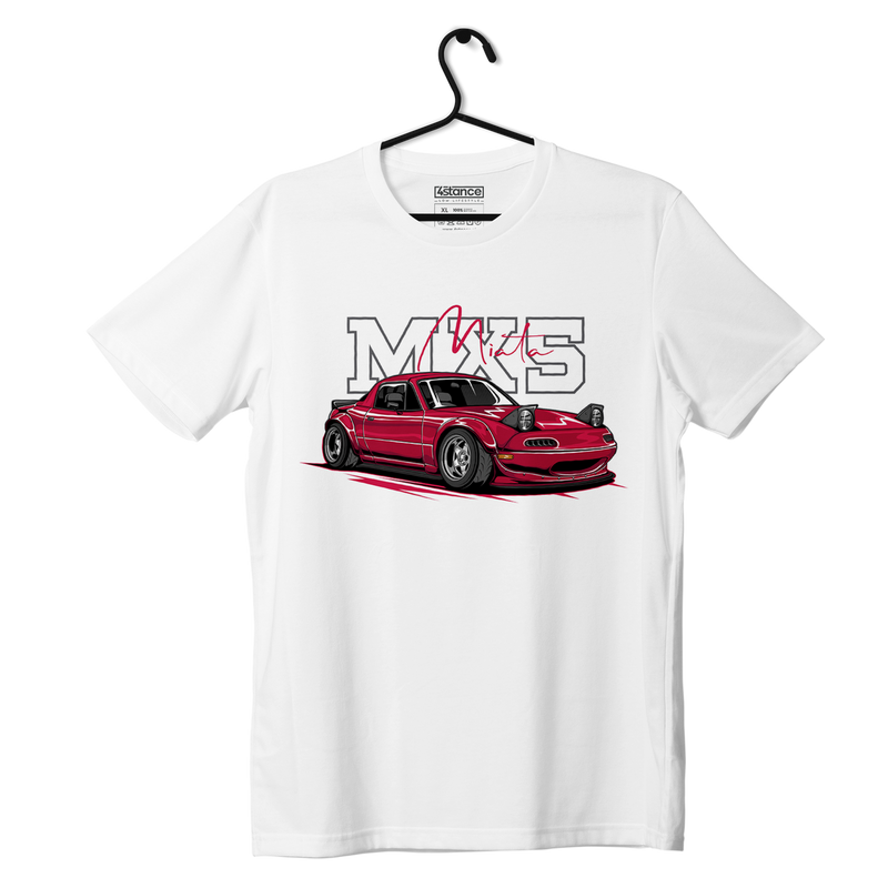 Biały T-shirt koszulka MAZDA MIATA MX5