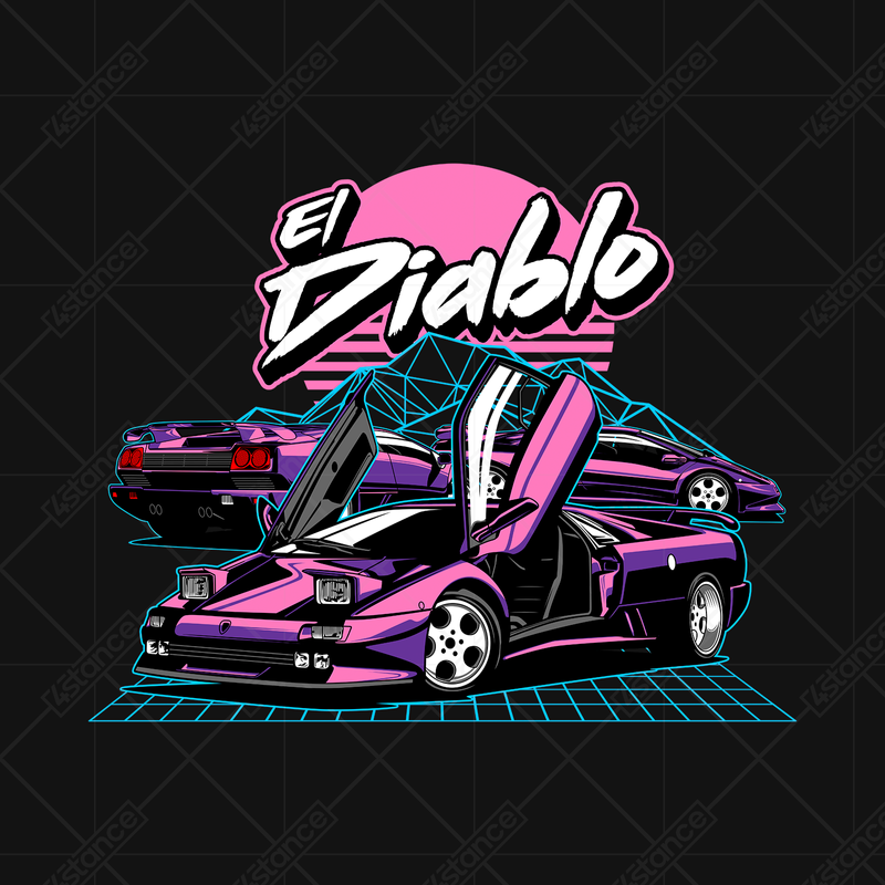 Czarna bluza z kapturem Lamborghini El Diablo