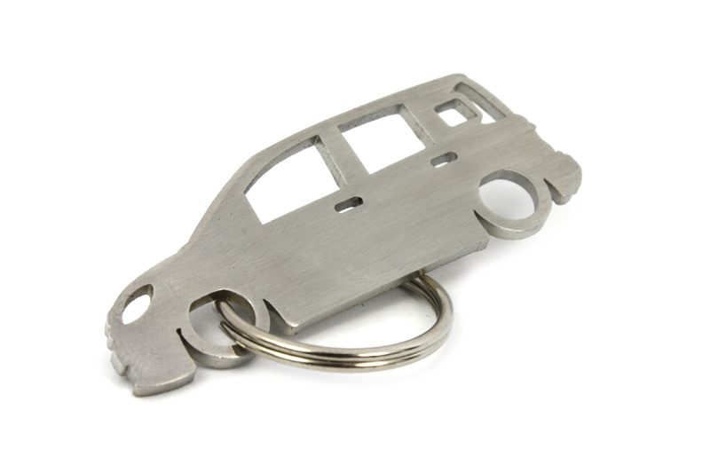 Fiat Panda III stainless steel key ring