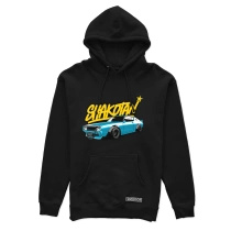 Čierna mikina s kapucňou SHAKOTAN