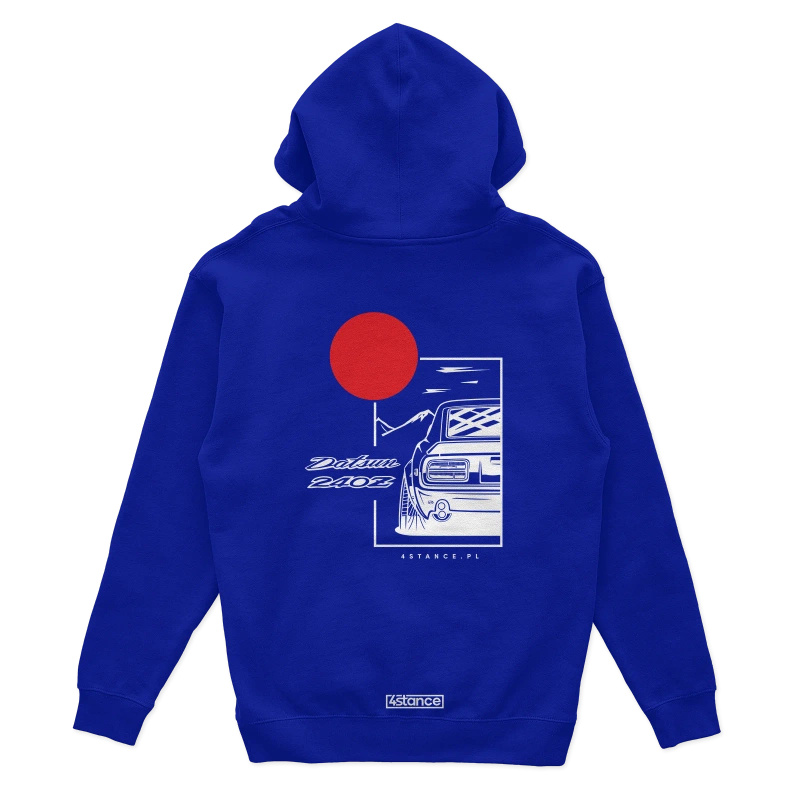 Datsun 240Z blue hooded sweatshirt