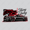 Czarna bluza z kapturem FORD Mustang Stang Gang
