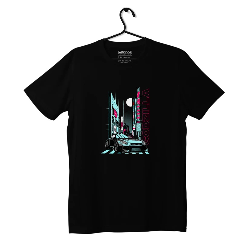 Czarny T-shirt Nissan Skyline GT-R R35 JAPAN