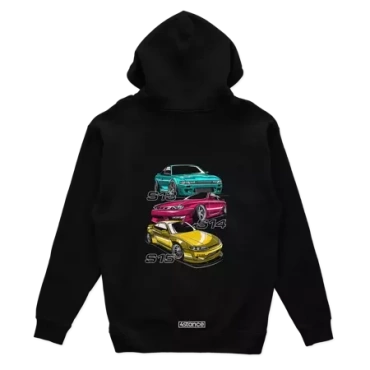 Czarna bluza z kapturem Nissan Silvia S13 S14 S15