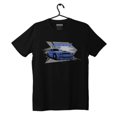 Czarny T-shirt koszulka DODGE CHALLENGER Street