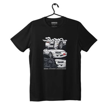 Black T-shirt TOYOTA SUPRA MK4 MANGA