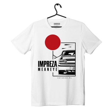 White T-shirt SUBARU IMPREZA MEANEYE