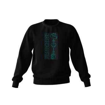 Black TURBOCHARGER sweatshirt