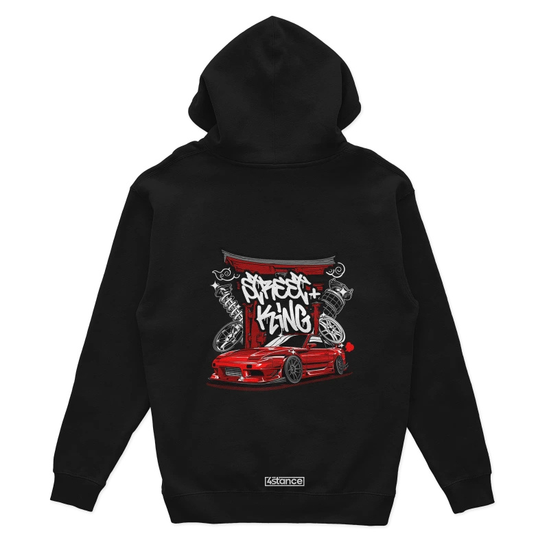 Černá mikina s kapucí Nissan 180SX Street King