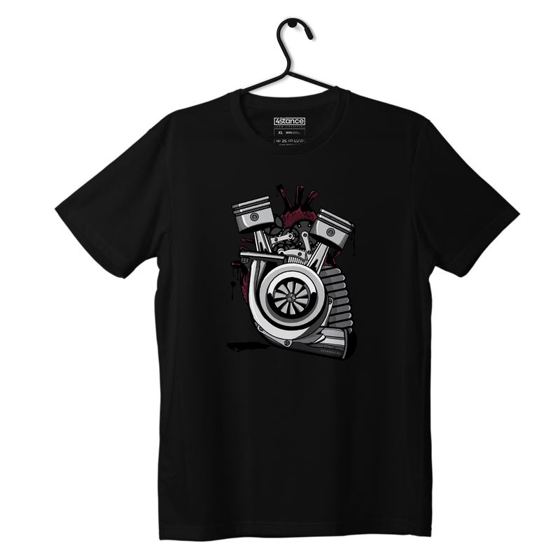 Black HEART TURBO T-shirt