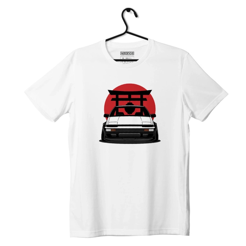 Biały T-shirt TOYOTA AE86 TORI