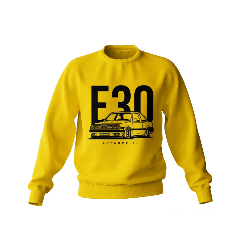 BMW E30 klassisches gelbes Sweatshirt