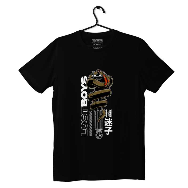 Czarny T-shirt koszulka SNAKE COILOVER