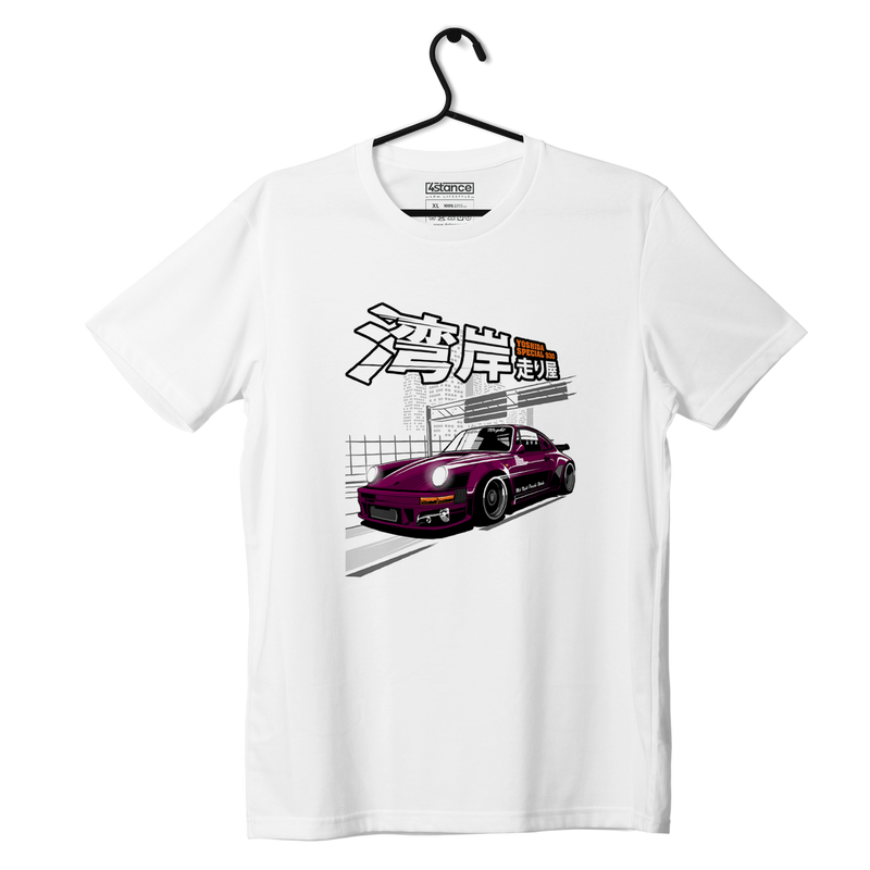 Weißes T-Shirt Porsche 930