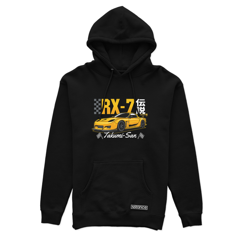 Schwarzer MAZDA RX-7 Kapuzenpullover