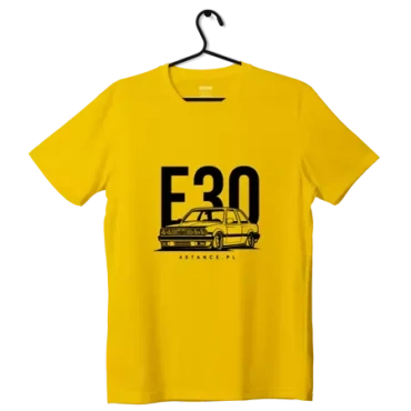 T-shirt koszulka BMW E30 Classic żółta