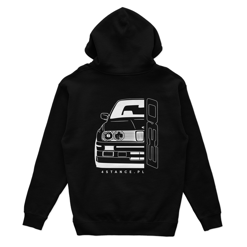 BMW E30 front hoodie black