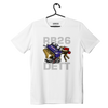 Biały T-shirt koszulka silnik RB26 DETT