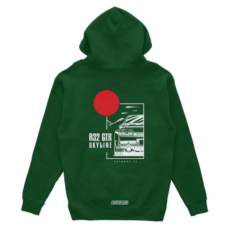 Nissan Skyline 32 GTR hoodie green