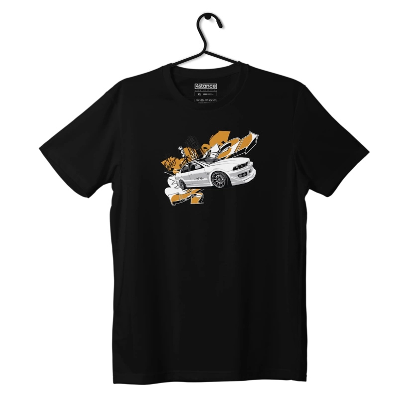 Czarny T-shirt MITSUBISHI GALANT 