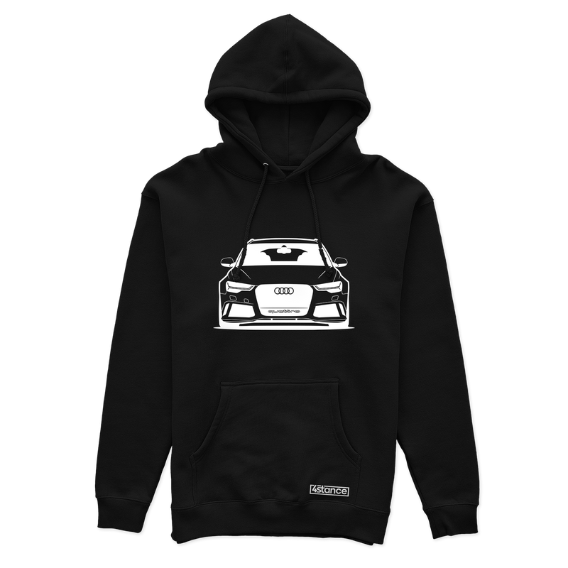 Schwarzer Audi RS6 Kapuzenpullover
