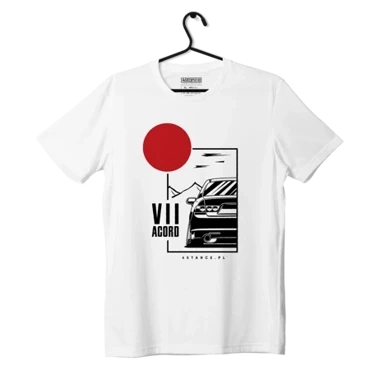 Biały T-shirt koszulka HONDA ACCORD VII JDM