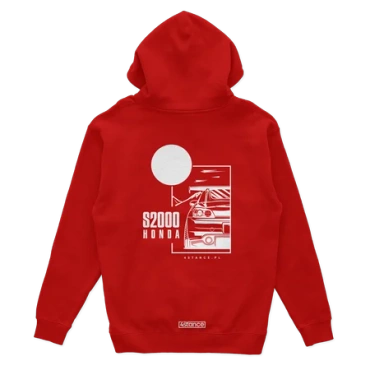 Bluza z kapturem Honda S2000 czerwona