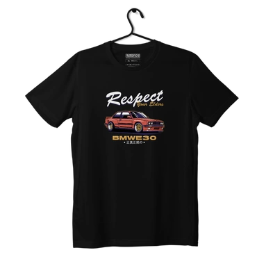 Black T-shirt BMW E30 Respect