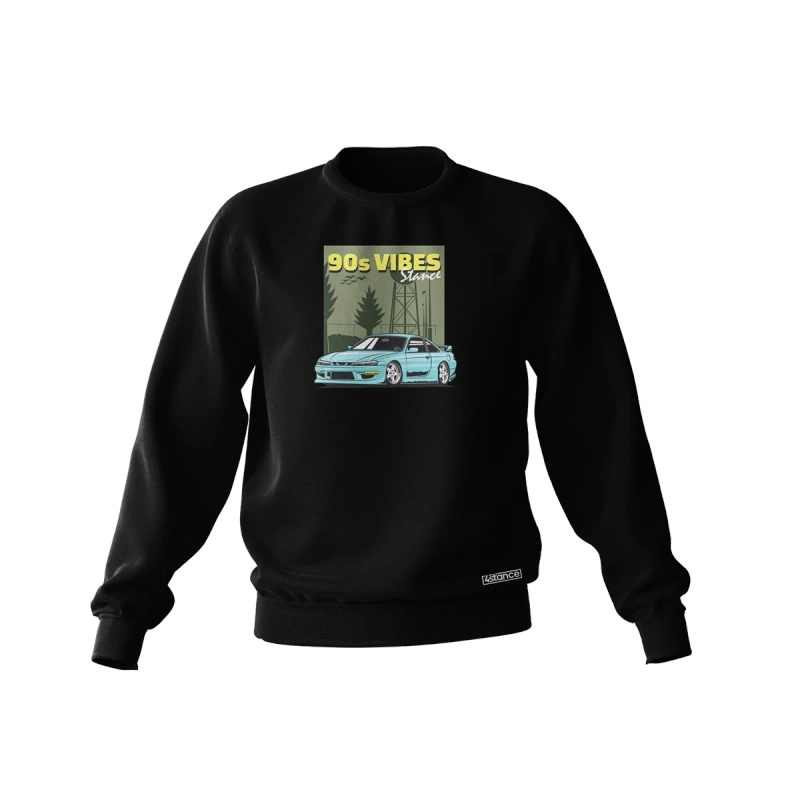 Čierna mikina NISSAN S14 90s VIBES