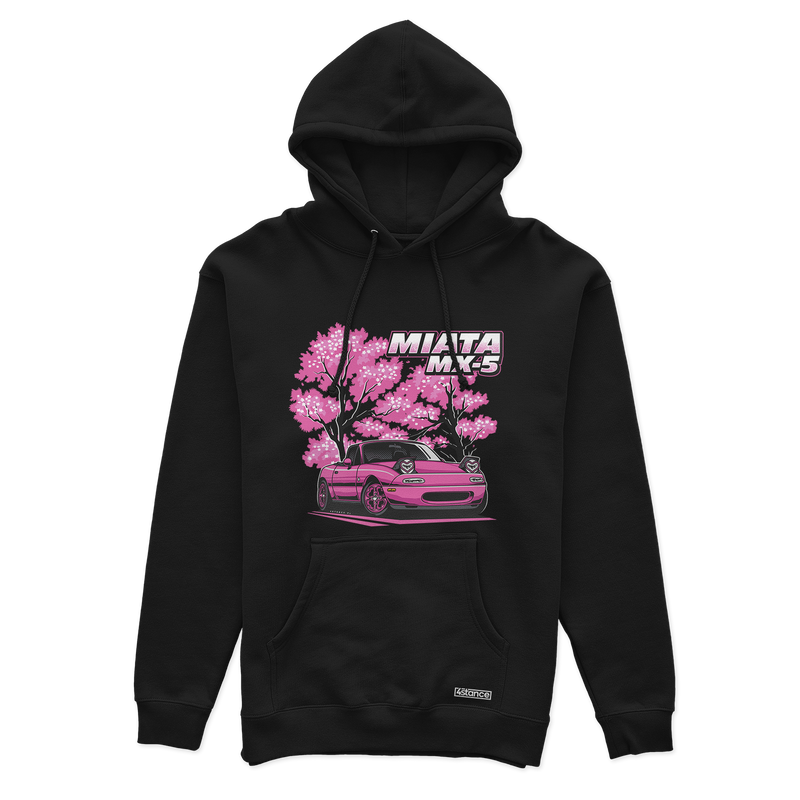 Black hooded sweatshirt MAZDA MIATA SAKURA