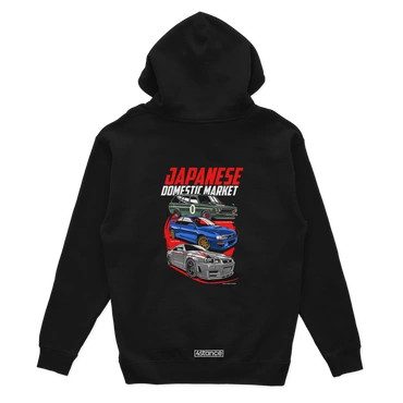 Czarna bluza z kapturem JDM Japanese Domestic Market