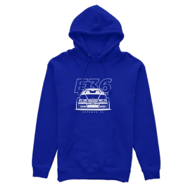 Bluza z kapturem przód BMW E36 niebieska