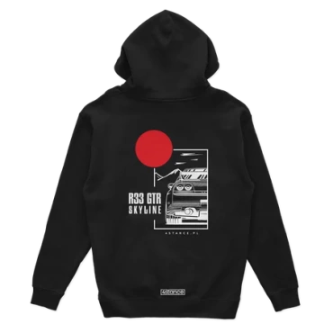 Bluza z kapturem Nissan Skyline R33 GTR czarna