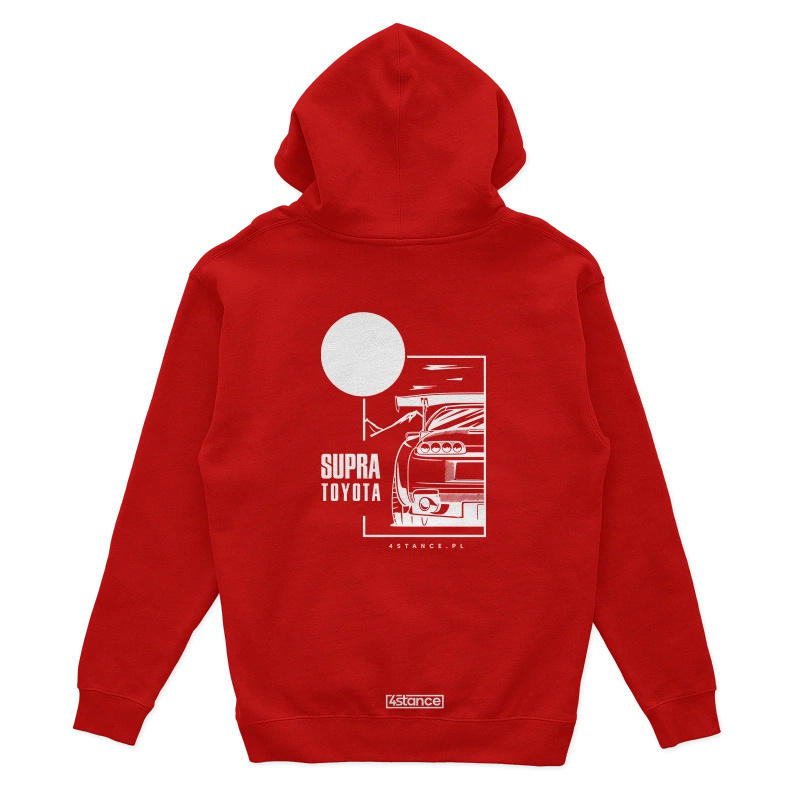 Toyota Supra red hooded sweatshirt