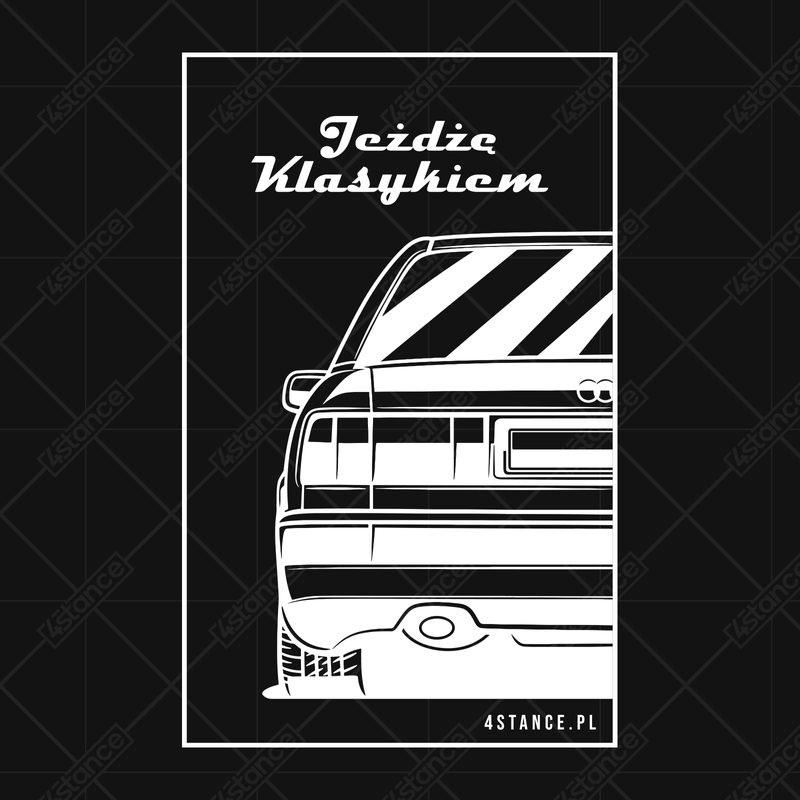 Schwarzes T-Shirt Audi 100 C4 Ich fahre einen Klassiker